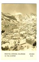 Manitou Springs Colorado Atkinson Real Photo Postcard Winter M-21 - £10.90 GBP