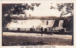 American Falls from Canadian Side Real Photo RPPC Postcard D17 - £2.44 GBP