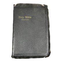 Holy Bible KJV Self Pronouncing Red Letter Leather With Zipper 1913 Concordance - £21.92 GBP