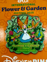 Disney Parks Epcot Flower &amp; Garden Festival Alice in Wonderland LR Pin 2... - $25.24