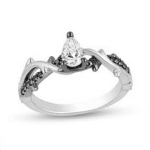 Enchanted Disney Aurora, 0.5 TCW Pear Shaped Diamond Engagement Ring,Disney Ring - £79.12 GBP