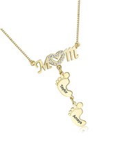 Personalized Mom Necklace with Child Name Custom for - £47.28 GBP