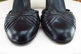 Nine West Women Sz 9.5 M Black Gladiator Leather Shoes - £15.87 GBP