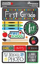 Reminisce You&#39;Ve Been Schooled 3D Dimensional Stickers-1St Grade - $14.92