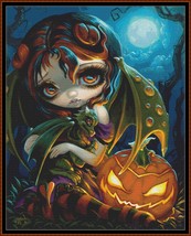 Halloween Dragonling ~~ counted cross stitch pattern PDF - £12.64 GBP