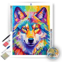 Vibrant Wolf - Diamond Painting Kit - £16.04 GBP+