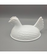 Vintage Indiana White Milk Glass Chicken Hen on Nest Covered Bowl Candy ... - $13.86 CAD
