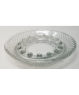 Art Deco Ashtray Ribbed Beaded Round Texture Ripples Clear Glass - $18.95