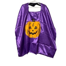 Silky Purple Black Halloween Orange Pumpkin Child’s Cape Costume 28”x28” - £8.21 GBP