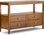 Warm Shaker Solid Wood 48 Inch Wide Console Sofa Entryway Table In Light... - $653.99