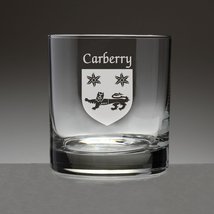 Carberry Irish Coat of Arms Tumbler Glasses - Set of 4 (Sand Etched) - £53.35 GBP