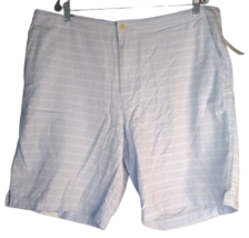 Izod Saltwater Relaxed Classics Shorts Blue/White Stripe Flat Front Men&#39;... - £14.79 GBP