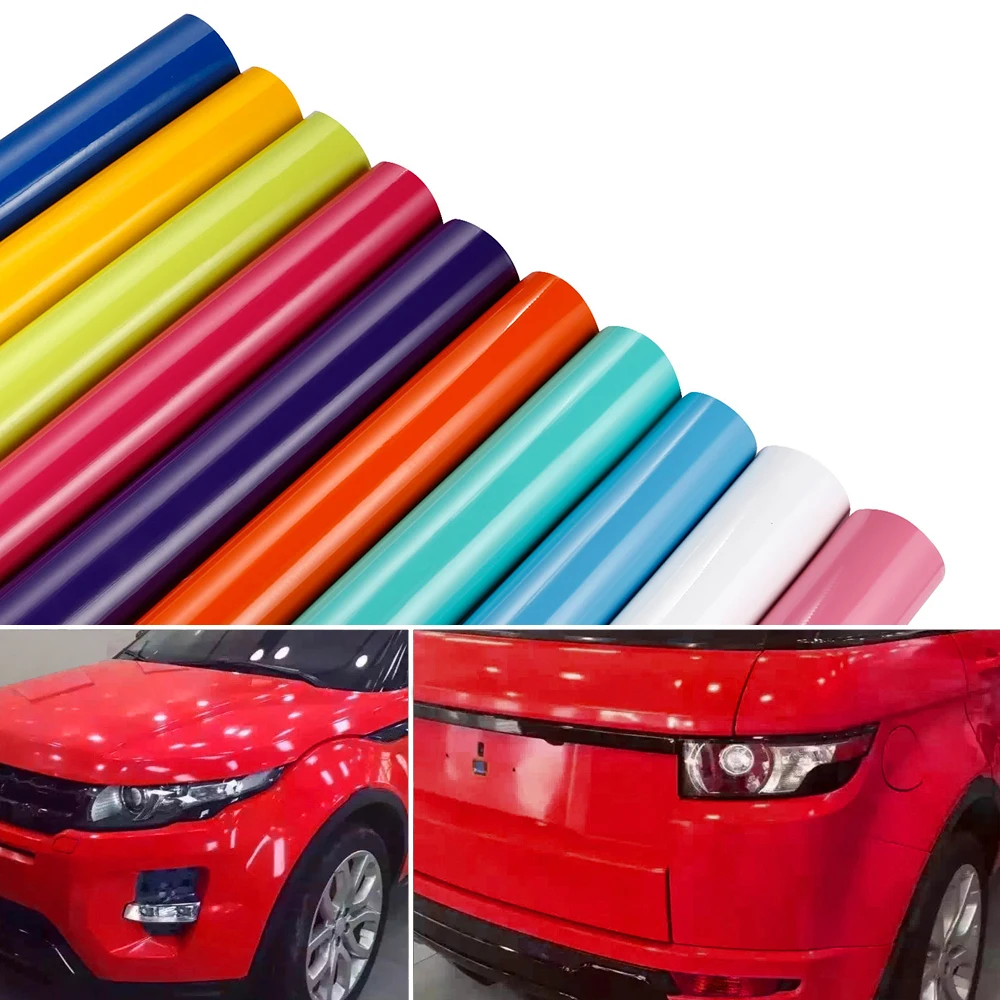 50*200/600cm Bright Glossy Car Wrap Stickers Vinyl Film Auto Body Decoration - £11.59 GBP+