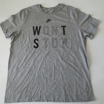 Nike Men &quot;Wont Stop&quot; T-Shirt - CD7799 - Gray 063 - Xl - Nwt - £11.84 GBP