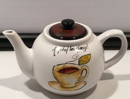 A Pot Of Tea Please Capilano Tea Pot Clock Dial Lid - £19.31 GBP