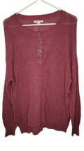 American Eagle Waffle Knit Henley Sweater Half button Size Small Really Soft - £3.98 GBP