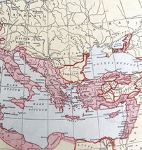 Map 44 BC Roman Dominions Empire 1938 Atlas Print Antique Collectibles DWU7 - £27.32 GBP