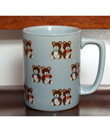 Vintage Otagiri Japan Teddy Bear Coffee Mug Tea Cup Brown Bears Blue Gray - $8.00