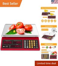 Price Computing Scale 66lb Digital Rechargeable Commercial Weight for Pr... - $135.56