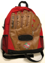 Cincinnati Reds Heads Baseball Mitt Glove Kids School Backpack MLB Red P... - £9.18 GBP