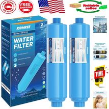 NSF Certified RV Water Filter - 2 Pack Inline System Reduces Chlorine &amp; ... - $47.54 CAD