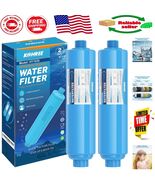 NSF Certified RV Water Filter - 2 Pack Inline System Reduces Chlorine &amp; ... - $47.54 CAD