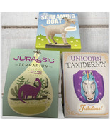 3 Pk Screaming Goat Jurassic Terrarium Unicorn Taxidermy Running Press N... - £26.06 GBP