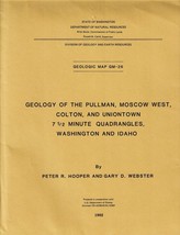 Geology Map of Pullman, Moscow West, Colton, Uniontown Quads, Washington Idaho - £10.30 GBP