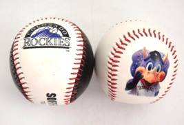 Colorado Rockies Souvenir Baseballs Lot of 2 Dinger Soft Strike Tee Ball - $14.10