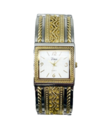 Vintage Vivani Two Tone Ladies Cuff Bracelet Watch New Battery - $29.70