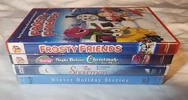 4 Childrens Christmas DVDs Frosty Friends Barney The Snowman Holiday Stories New - £27.37 GBP