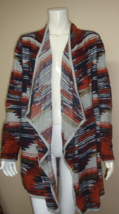 LUCKY BRAND Aztec Drape Cardigan Open Front Southwest Boho Colors Size L... - $19.79