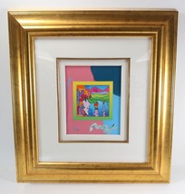 Vintage Signed Peter Max &quot; Geometric Profile Sailboat &quot; Acrylic Painting... - $1,799.99