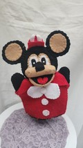 Vintage Mickey Mouse Hand Made Felt Hand Puppet 27cm - £10.38 GBP