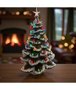 Alberta Molds 22” Lighted Ceramic Christmas Tree Vintage 1978 W/ Rare Wh... - $173.25