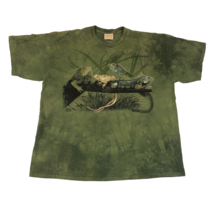 Vintage The Mountain Iguana Green Tie-Dye T-Shirt Mens Size 3XL USA Made 2001 - £23.22 GBP