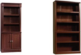 Sauder Palladia Library With Doors, Select Cherry Finish &amp; Select Collection - £374.30 GBP