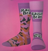 Kellogg&#39;s Raisin Bran Cereal Crew Socks 2 Pairs Shoe Size 9-12 Sock Size... - £10.89 GBP
