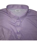 Collars &amp; Co Mens 3XL Purple White Gingham Dress Collar Polo Golf NWOT - $43.16