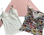 3 Sleeveless Hip Midriff Womens Club Stretchy Tight Fitting Shirt Bulk Lot - $24.74