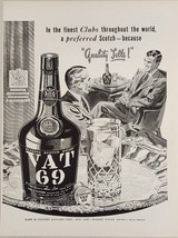 1950 Print Ad Vat 69 Blended Scotch Whiskey Men in Suits Talking with Drinks - £14.17 GBP