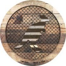 Corrugated Kangaroo on Wood Novelty Circle Coaster Set of 4 - $19.95