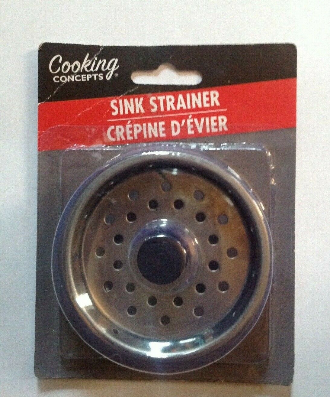 Kitchen Metal Sink Strainer  with rubber stopper by Cooking Concepts - $9.22
