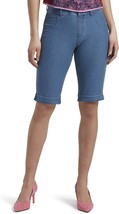 HUE Essentiel U20004 Denim Cuffed Shorts Medium Wash Blue ( XS ) - £62.27 GBP