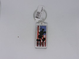 Disney Mickey Mouse USA American Country Flag 1928 Silhouette Keychain Keyring - £12.19 GBP