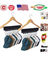 Versatile Hat Rack for 20 Hats - Adjustable Clips for Closet Display - 2... - $23.90 CAD