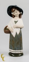 Rex Hummelwerk Valencia Girl with Basket and Hat Porcelain Figurine - £41.01 GBP