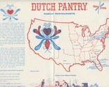 Dutch Pantry Family Restaurants Placemat East Coast &amp; Florida 1960&#39;s - £10.90 GBP