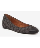 Women’s Coach Chelsea Outline Sig CLF Ballet Flat in Black-Smoke/Black S... - £91.48 GBP