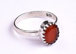 Natural Red Garnet 925 Sterling Silver Handmade Engagement Ring Women RS-1511 - £53.78 GBP